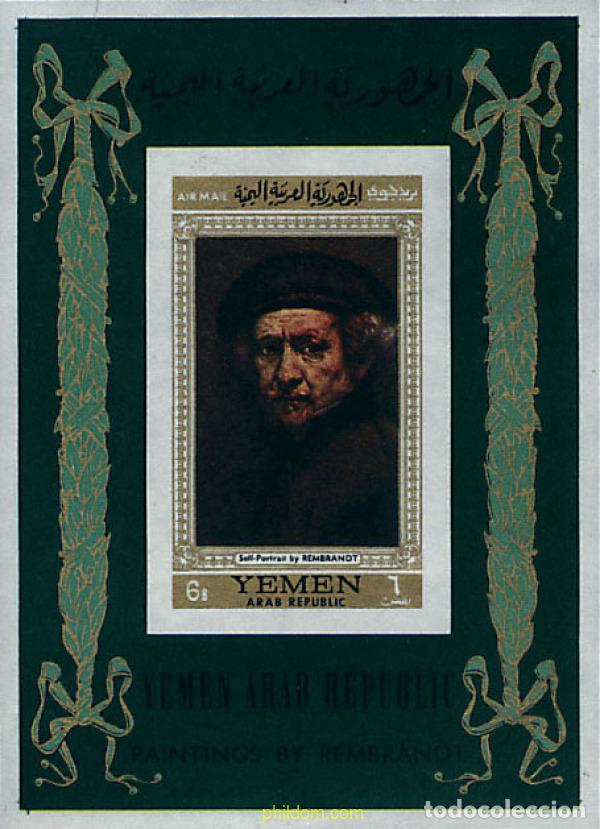 Sellos: 14924 MNH YEMEN. Rep&uacute;blica &aacute;rabe 1968 PINTURAS DE REMBRANDT