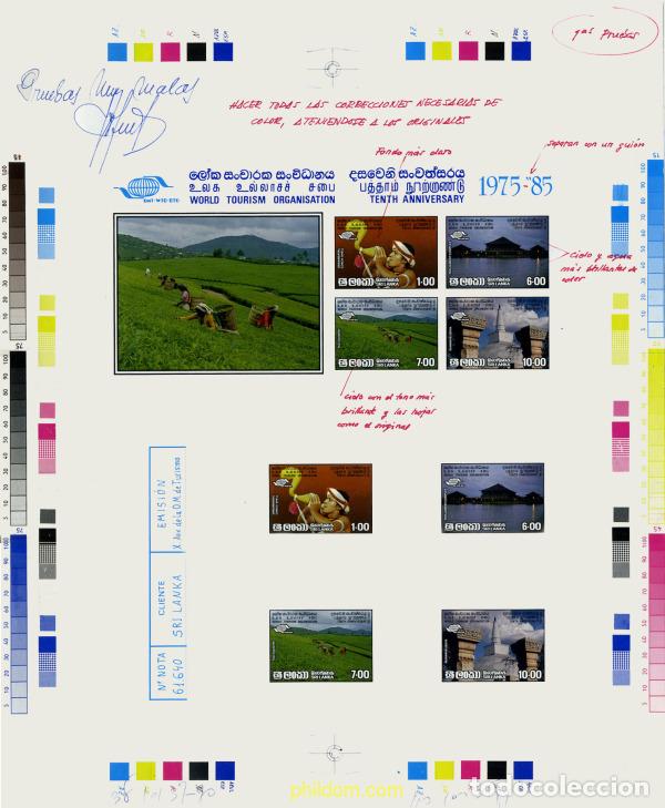 Sellos: 347275 MNH SRI LANKA 1985 10 ANIVERSARIO DE LA ORGANIZACION MUNDIAL DE TURISMO