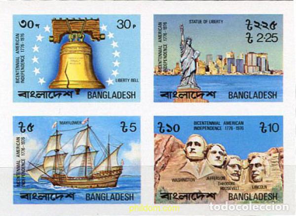 Sellos: 177984 MNH BANGLADESH 1976 BICENTENARIO DE LA INDEPENDENCIA DE LOS ESTADOS UNIDOS