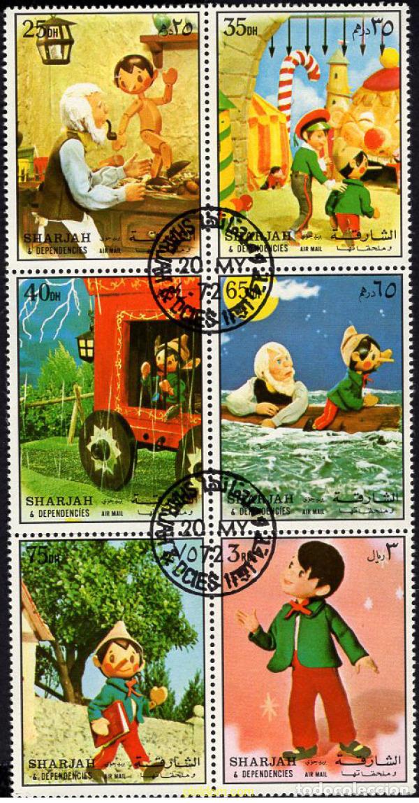 Sellos: 667983 USED SHARJAH 1972 PINOCHO