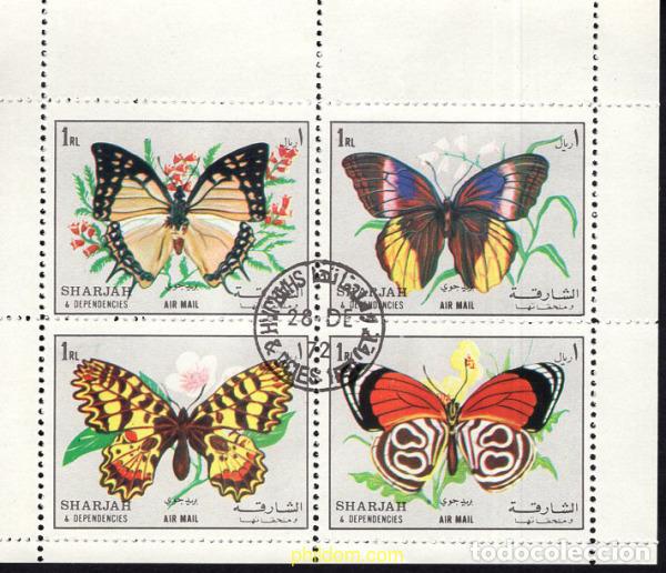 Sellos: 667969 USED SHARJAH 1972 MARIPOSAS