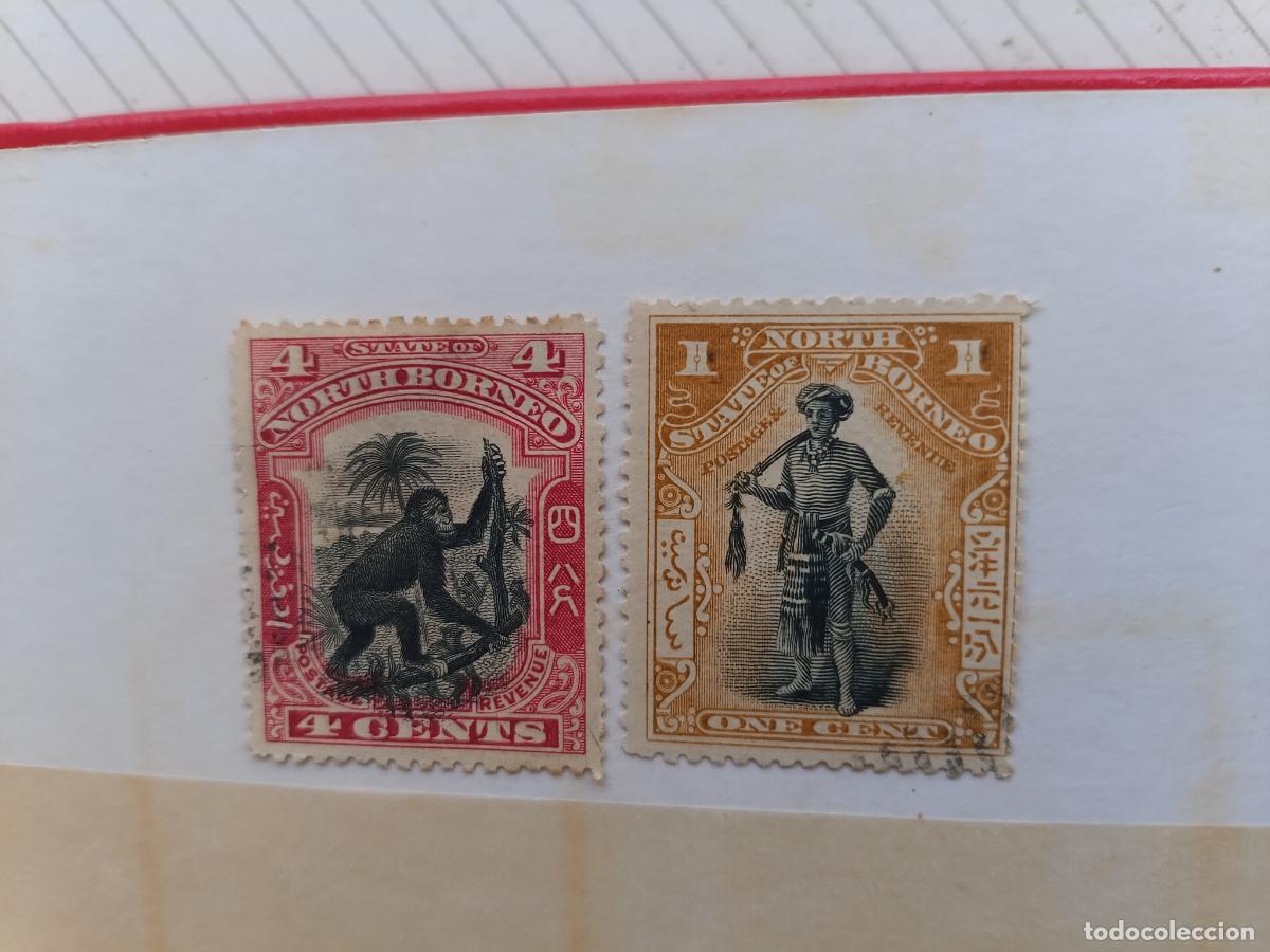 Sellos: North Borneo. 2 sellos