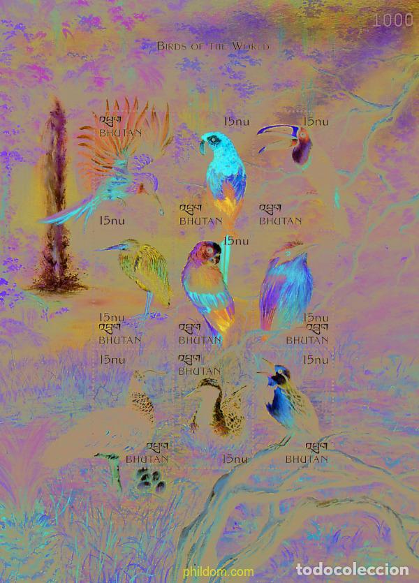 Sellos: 366857 MNH BHUTAN 1999 PAJAROS DEL MUNDO