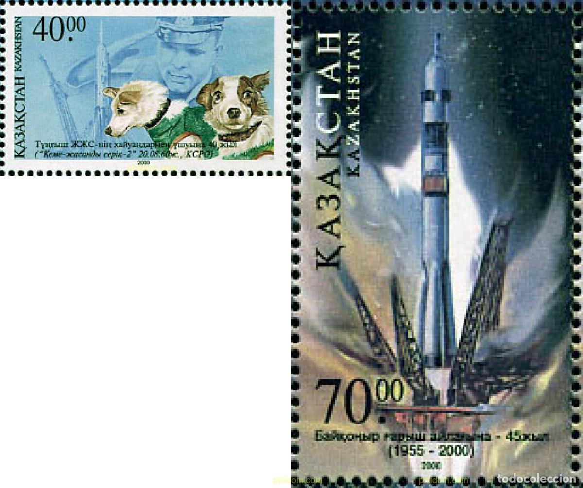 Sellos: 100558 MNH KAZAJSTAN 2001 DIA DEL ESPACIO