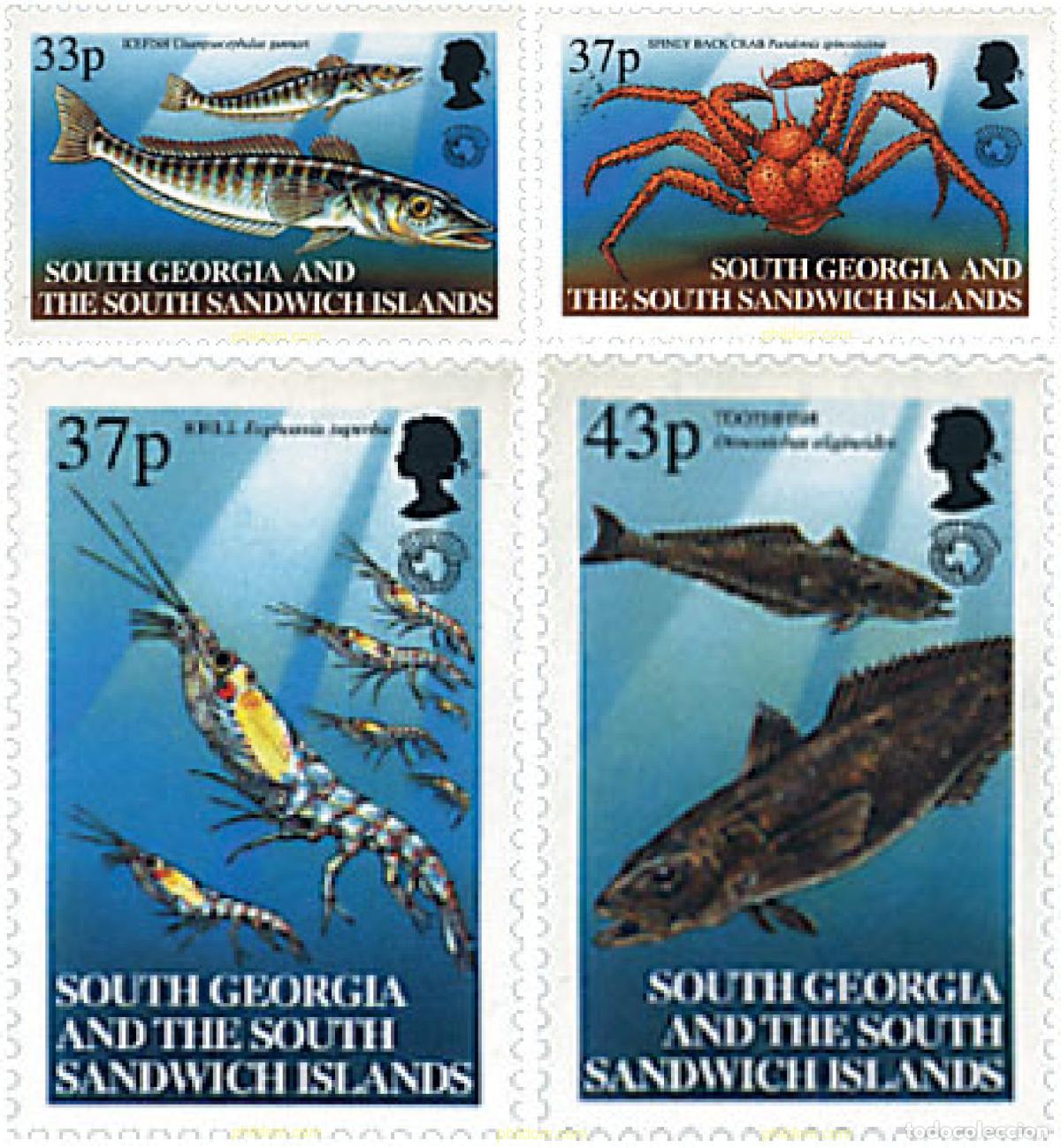 Sellos: 81497 MNH GEORGIA SUR Y SANDWICH SUR 2001 FAUNA MARINA
