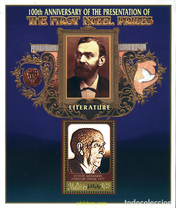 Sellos: 340970 MNH MALDIVAS 2001 CENTENARIO DE LOS PREMIOS NOBEL