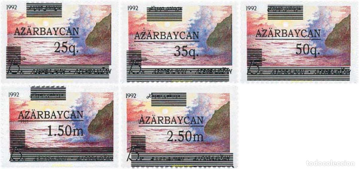 Sellos: 203470 MNH AZERBAIYAN 1992 SELLO NO EMITIDO CON SOBRECARGA AZARBAYCAN Y NUEVO VALOR