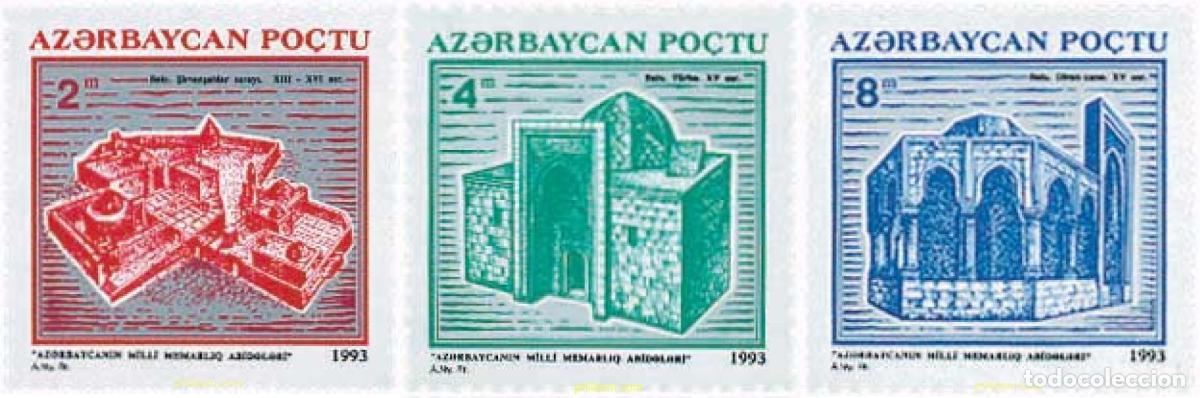 Sellos: 203479 MNH AZERBAIYAN 1994 ARQUITECTURA MEDIAVAL