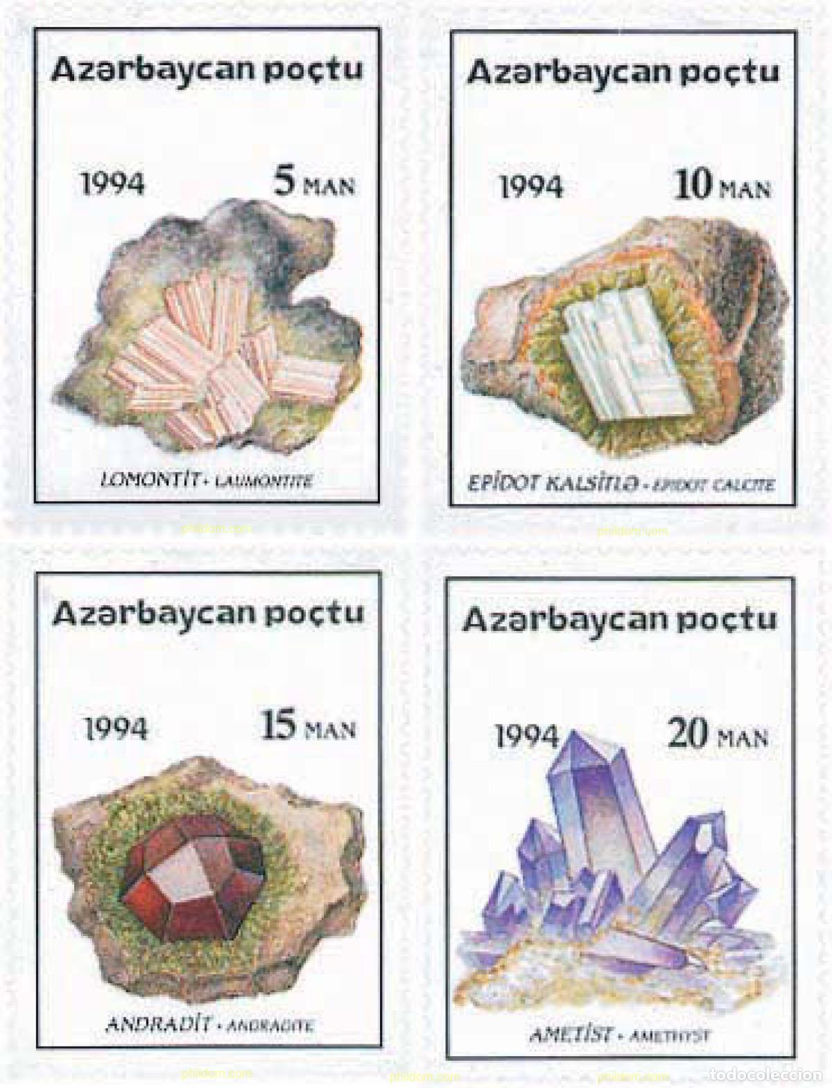 Sellos: 195252 MNH AZERBAIYAN 1994 MINERALES DE AZERBAYAN
