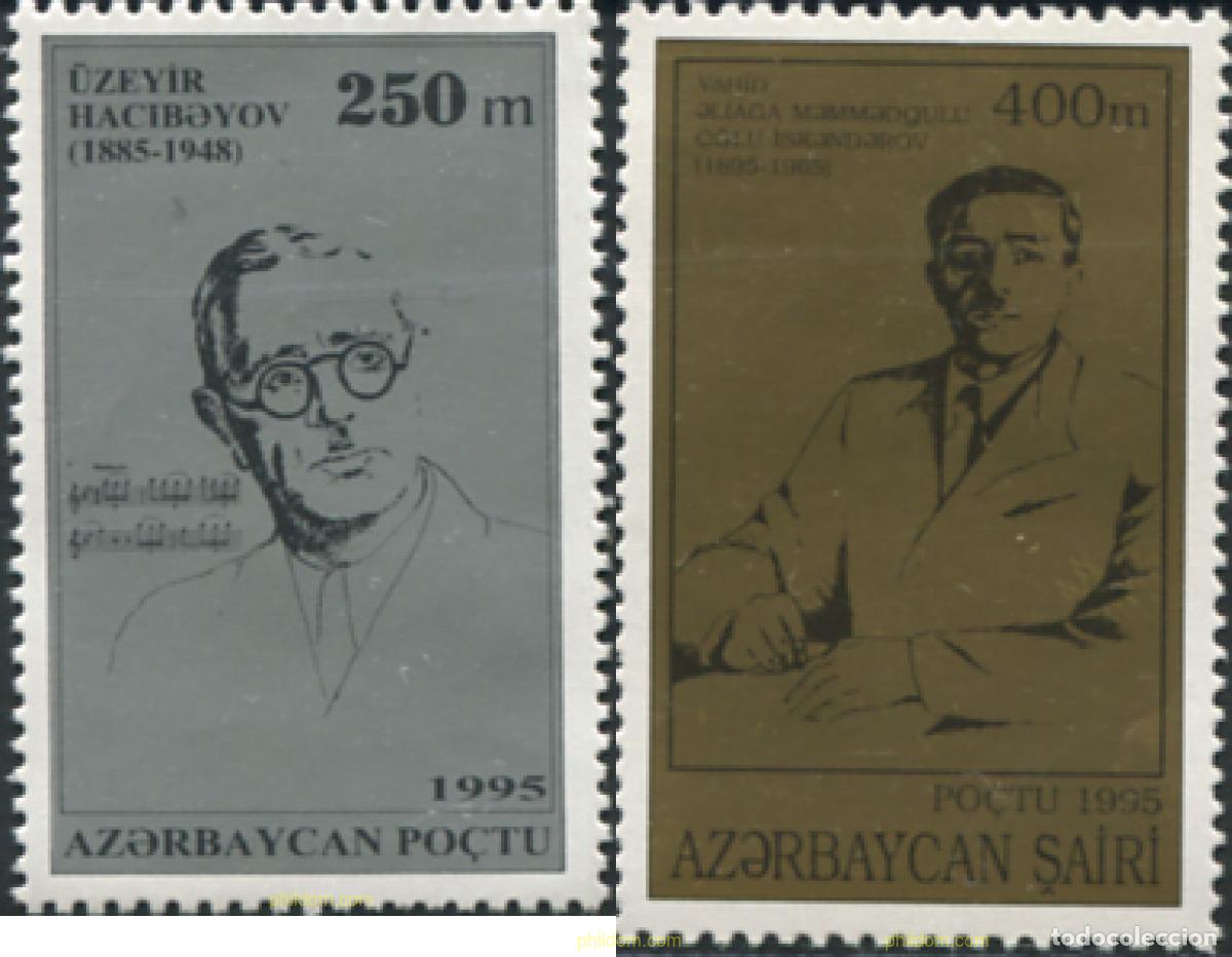 Sellos: 113068 MNH AZERBAIYAN 1995 ANIVERSARIOS DEL NACIMIENTO DE U. HACIBEYOV Y DE M. ISKENDEROV
