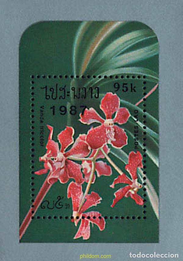 Sellos: 94292 MNH LAOS 1987 ORQUIDEAS