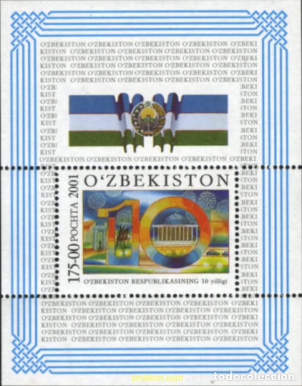 Sellos: 87099 MNH UZBEKISTAN 2001 10 ANIVERSARIO DE LA INDEPENDENCIA