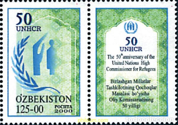Sellos: 225389 MNH UZBEKISTAN 2000 50 ANIVERSARIO DEL ACNUR
