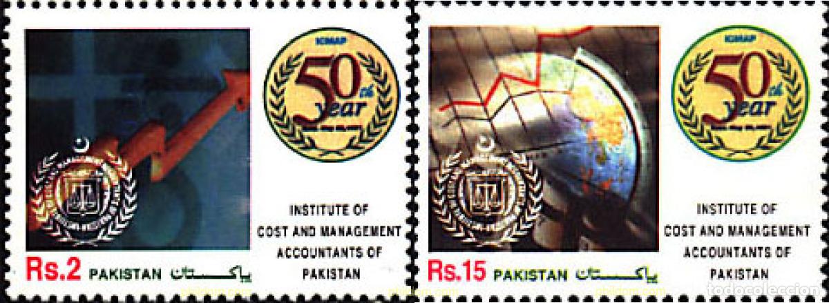 Sellos: 91691 MNH PAKISTAN 2000 50 ANIVERSARIO DEL INSTITUTO DE CONTABILIDAD