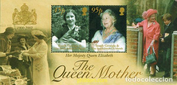 Sellos: 99397 MNH GEORGIA SUR Y SANDWICH SUR 2002 HOMENAJE A LA REINA MADRE