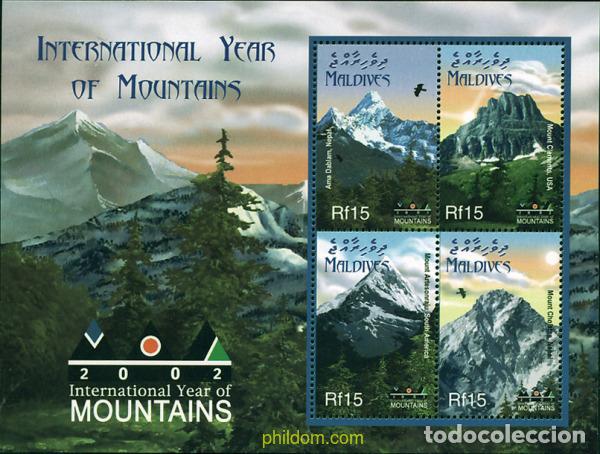Sellos: 277560 MNH MALDIVAS 2002 A&Ntilde;O INTERNACIONAL DE LA MONTA&Ntilde;A