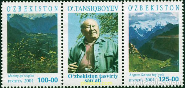 Sellos: 199541 MNH UZBEKISTAN 2001 HOMENAJE AL PINTOR TANSIQBOYEV