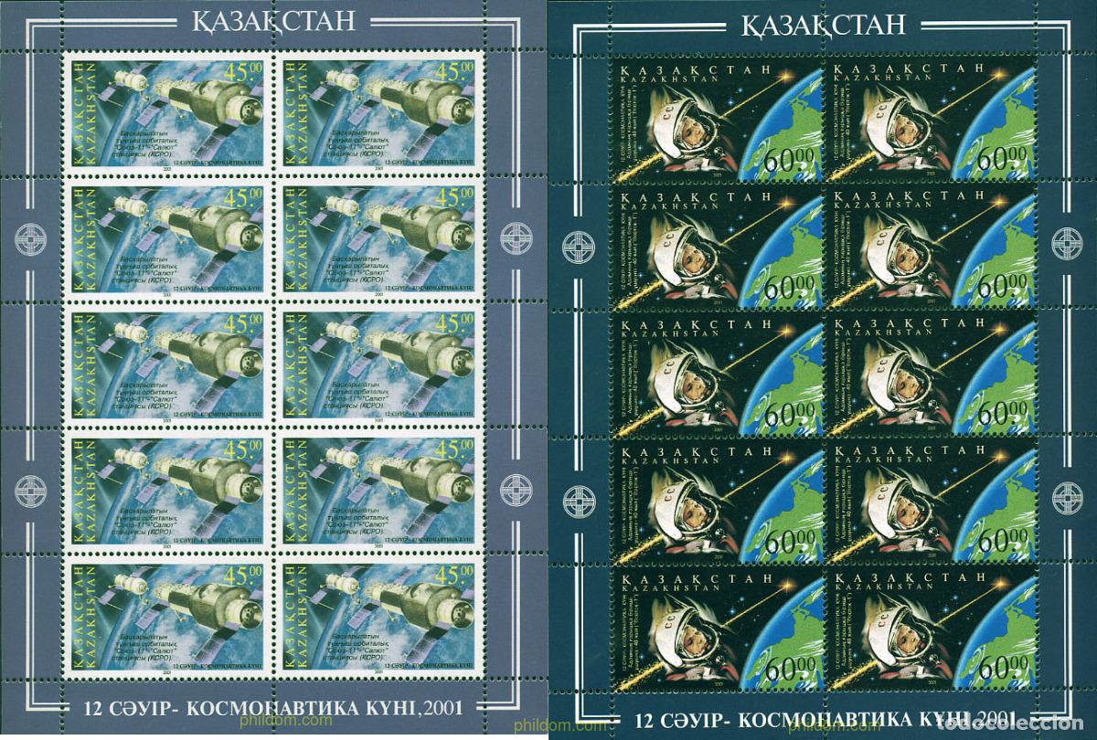 Sellos: 100469 MNH KAZAJSTAN 2001 DIA DEL ASTRONAUTA