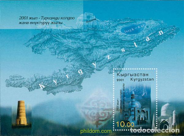 Sellos: 101051 MNH KIRGUIZISTAN 2001 A&Ntilde;O INTERNACIONAL DEL TURISMO