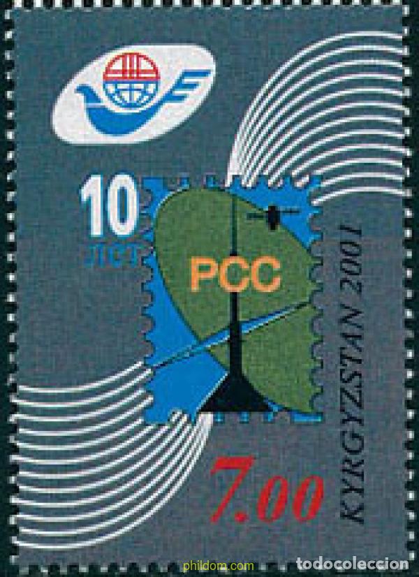 Sellos: 101052 MNH KIRGUIZISTAN 2001 COMUNICACION POR SATELITE