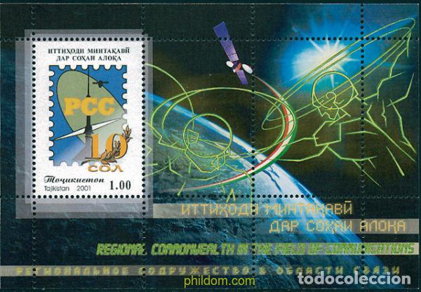Sellos: 125330 MNH TAYIKISTAN 2001 COMUNICACION POR SATELITE