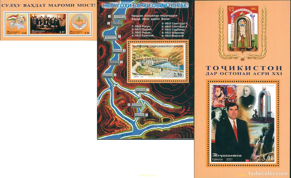 Sellos: 101297 MNH TAYIKISTAN 2001 10 ANIVERSARIO DE LA INDEPENDENCIA