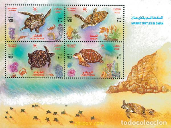 Sellos: 101624 MNH OMAN 2002 TORTUGAS MARINAS