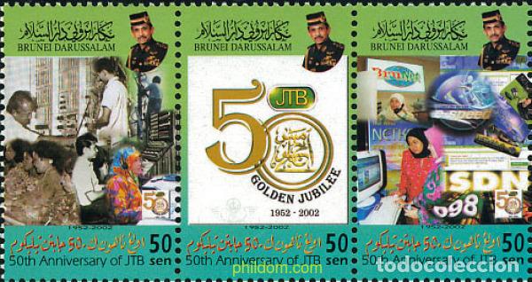 Sellos: 102150 MNH BRUNEI 2002 50 ANIVERSARIO DE LAS TELECOMUNICACIONES