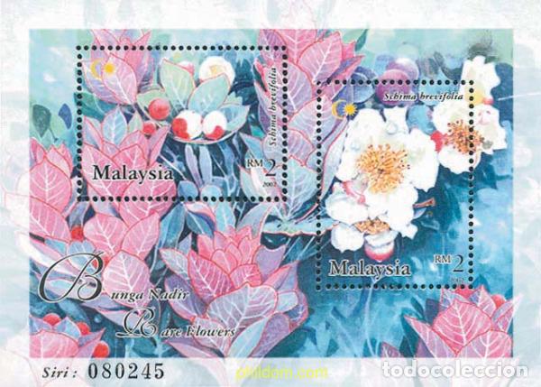 Sellos: 110820 MNH MALASIA 2002 FLORES