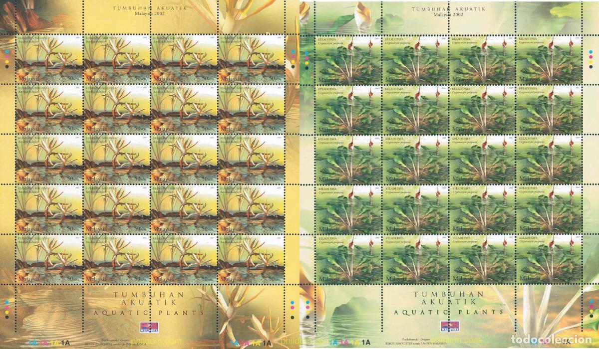 Sellos: 128063 MNH MALASIA 2002 PLANTAS ACUATICAS