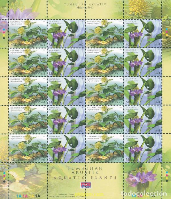 Sellos: 128065 MNH MALASIA 2002 PLANTAS ACUATICAS