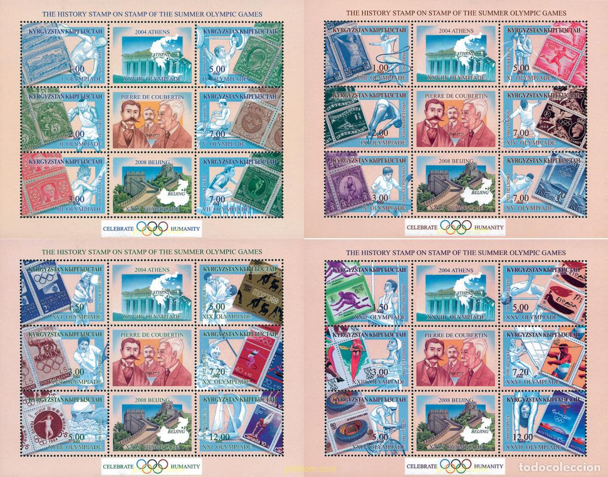Sellos: 115512 MNH KIRGUIZISTAN 2002 LA FILATELIA EN LOS JUEGOS OLIMPICOS