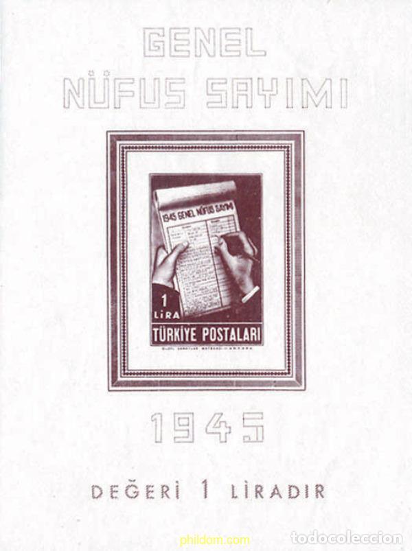 Sellos: 115986 MNH TURQUIA 1945 CENSO DE LA POBLACION