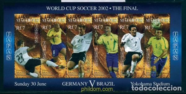 Sellos: 574283 MNH MALDIVAS 2002 COPA DEL MUNDO DE FUTBOL. COREA DEL SUR Y JAPON-02