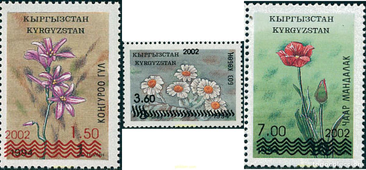 Sellos: 121386 MNH KIRGUIZISTAN 2002 FLORA