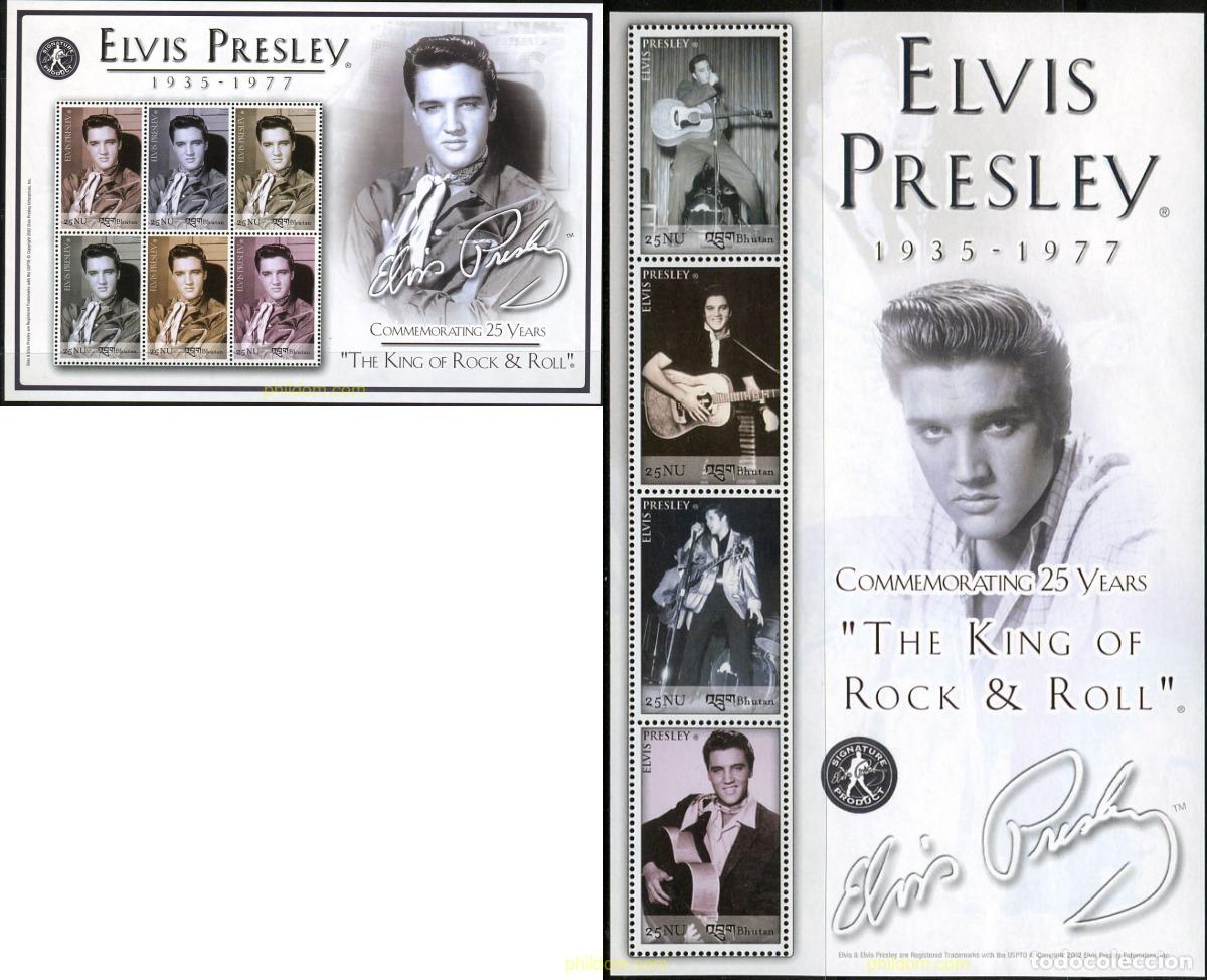 Sellos: 222069 MNH BHUTAN 2003 HOMENAJE A ELVIS PRESLEY