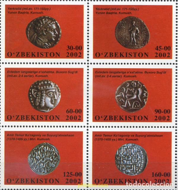 Sellos: 122560 MNH UZBEKISTAN 2002 MONEDAS ANTIGUAS