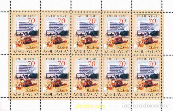 Sellos: 124842 MNH AZERBAIYAN 2002 70 ANIVERSARIO DEL TELEGRAFO DE BAKU