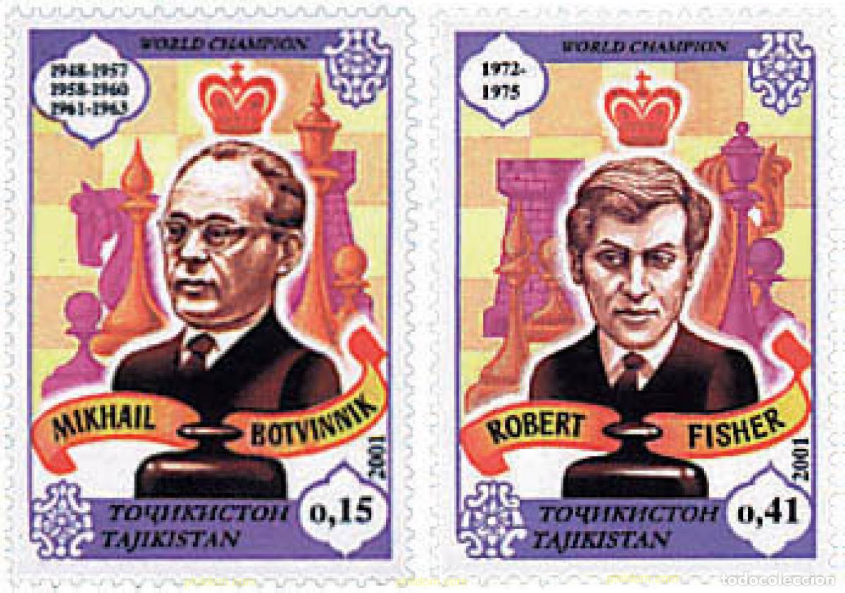 Sellos: 125340 MNH TAYIKISTAN 2001 MAESTROS DEL AJEDREZ