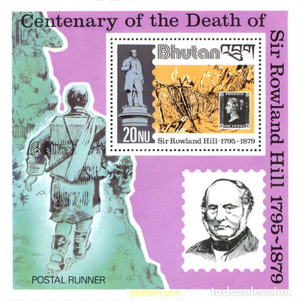 Sellos: 127323 MNH BHUTAN 1980 CENTENARIO DE LA MUERTE DE SIR ROWLAND HILL