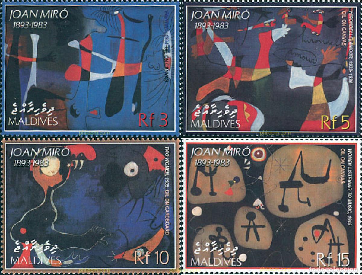 Sellos: 128066 MNH MALDIVAS 2003 HOMENAJE A JOAN MIRO