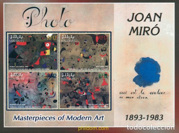 Sellos: 277571 MNH MALDIVAS 2003 HOMENAJE A JOAN MIRO