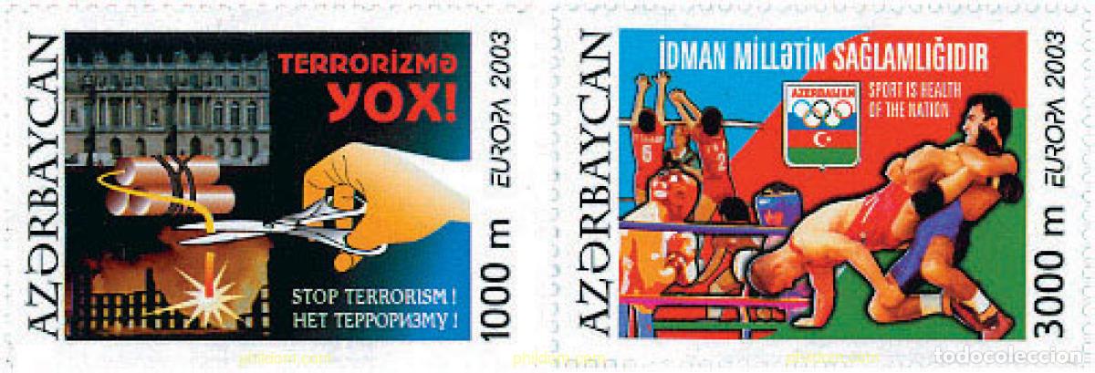 Sellos: 128589 MNH AZERBAIYAN 2003 EUROPA CEPT. ARTE DEL CARTEL