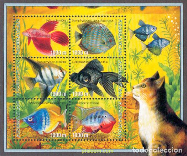 Sellos: 128946 MNH AZERBAIYAN 2002 PECES DE ACUARIO