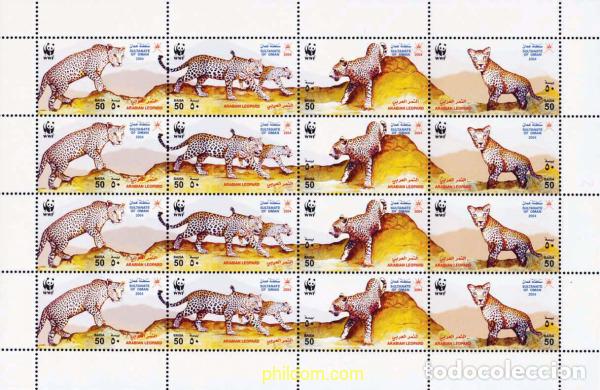 Sellos: 139558 MNH OMAN 2004 WWF. LEOPARDO ARABE