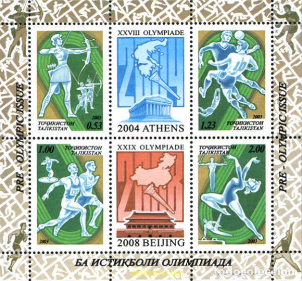 Sellos: 139735 MNH TAYIKISTAN 2003 28 JUEGOS OLIMPICOS VERANO ATENAS 2004 - 29 JUEGOS OLIMPICOS VERANO BEIJ