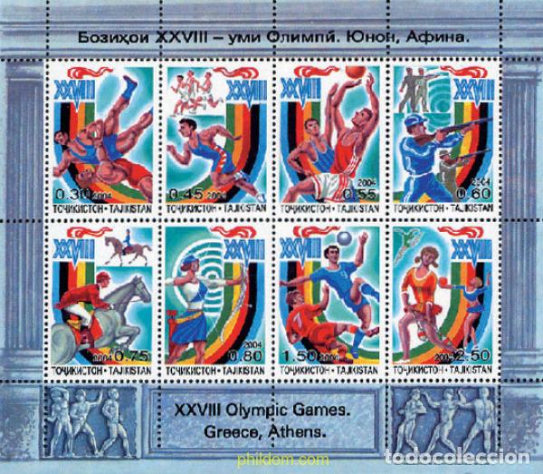 Sellos: 223704 MNH TAYIKISTAN 2004 28 JUEGOS OLIMPICOS DE VERANO ATENAS 2004