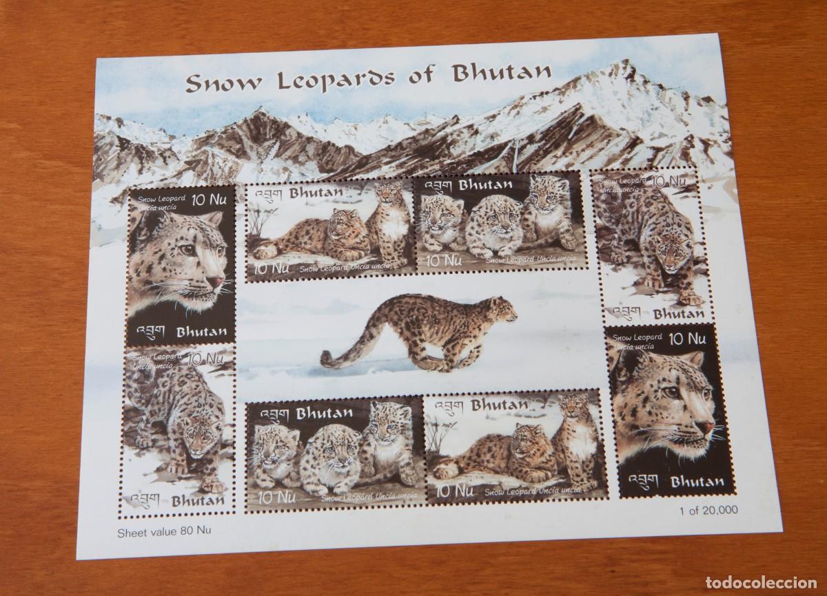 Sellos: Bhutan - 2001 Snow Leopards Mini Sheet MNH