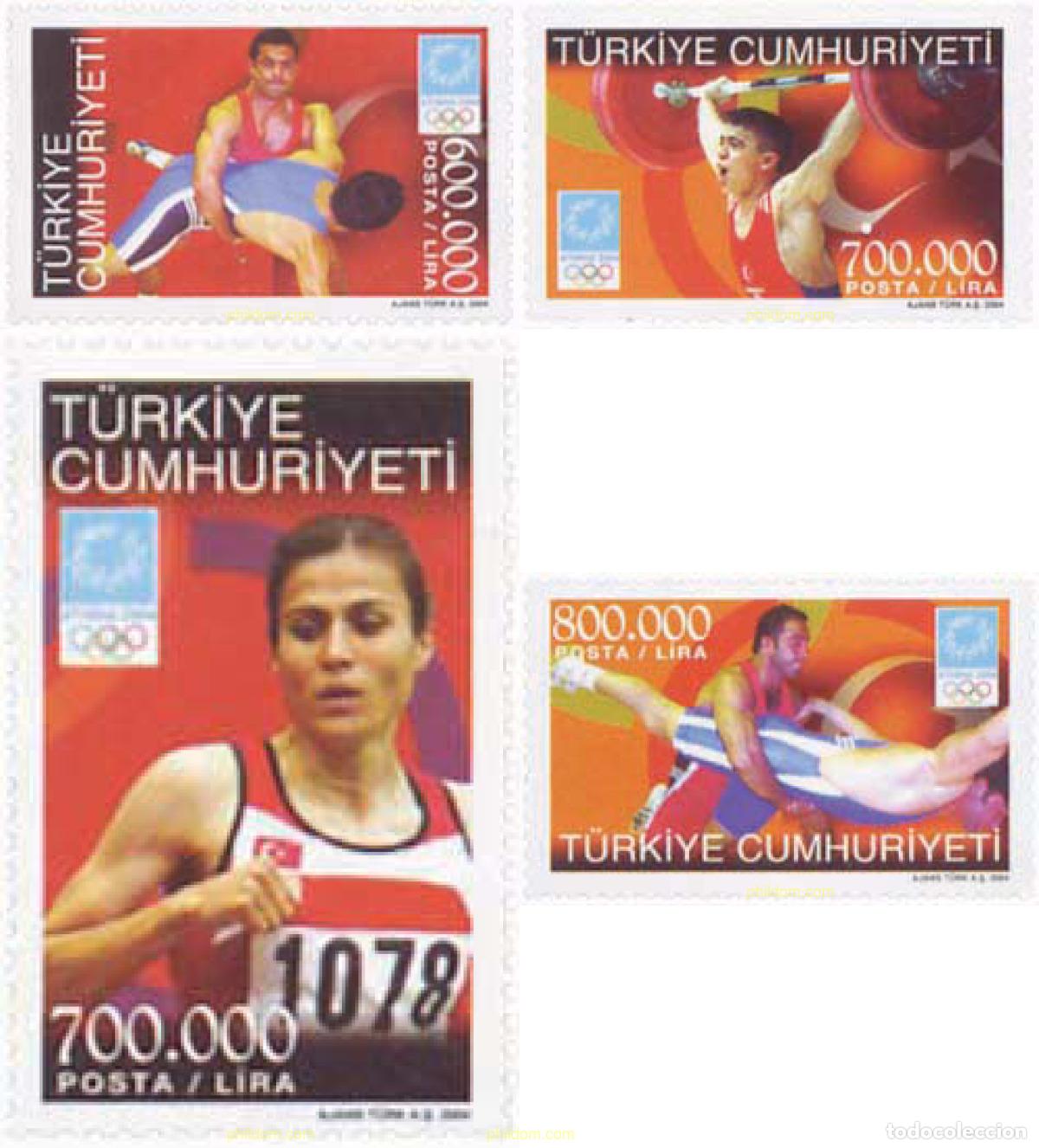 Sellos: 145313 MNH TURQUIA 2004 28 JUEGOS OLIMPICOS DE VERANO ATENAS 2004