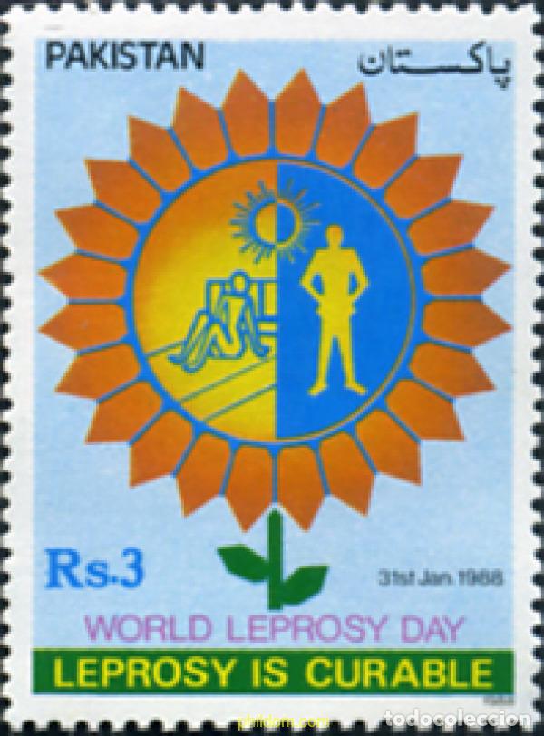 Sellos: 349291 MNH PAKISTAN 1988 DIA DEL LEPROSO